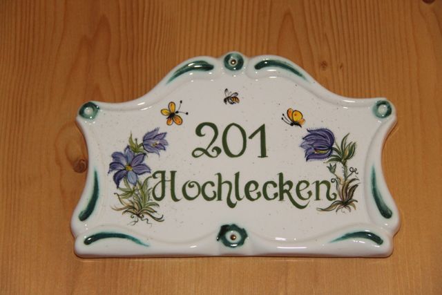 Hochlecken Türschild